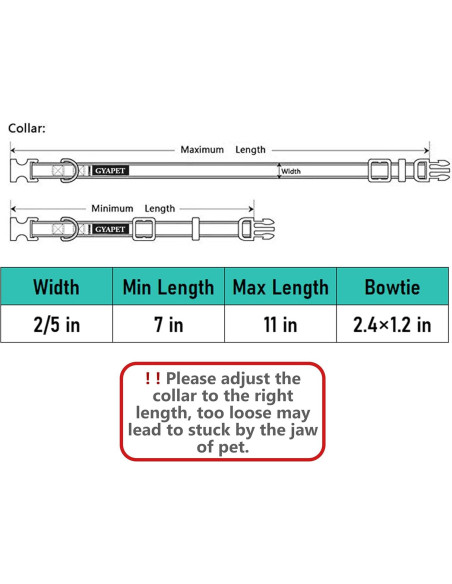 Collar para Gato Gyapet Ajustable con Campana 2 Pcs