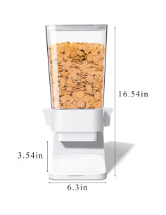 Dispensador de Cereal FHJP 5L Blanco para Alimentos Secos 2