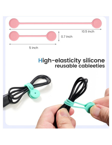 Correas Magnéticas de Silicona Joseche 22.86 cm 20 Piezas