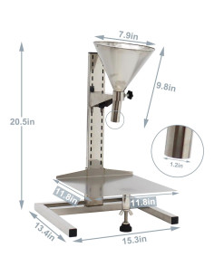 Embudo de Acero Inoxidable TECHTONGDA con Soporte 24,89 cm 2