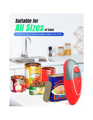 Abrebotellas Eléctrico Humutan KC09 Automático Rojo Gris