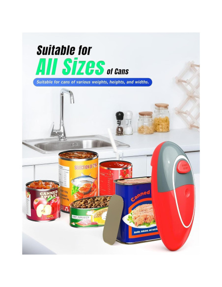 Abrebotellas Eléctrico Humutan KC09 Automático Rojo Gris