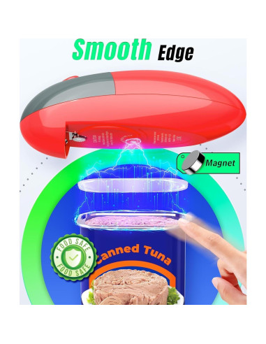 Abrebotellas Eléctrico Humutan KC09 Automático Rojo Gris