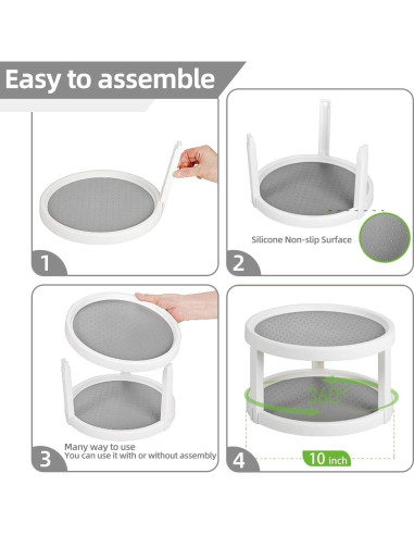 Organizador Rotativo Lazy Susan Annexlab 25cm Doble Capa