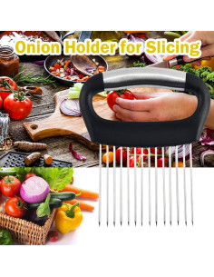 Cortador de Cebolla Hendiy 2 Piezas Acero Inoxidable 81g 2