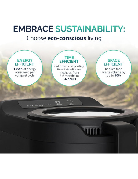 Composter Eléctrico de Cocina Luma 2.5L Sin Olores