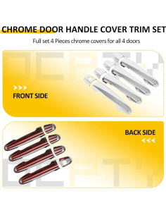 Cubiertas de Manijas de Puerta OCPTY Cromo 4 Piezas para Toyota 2