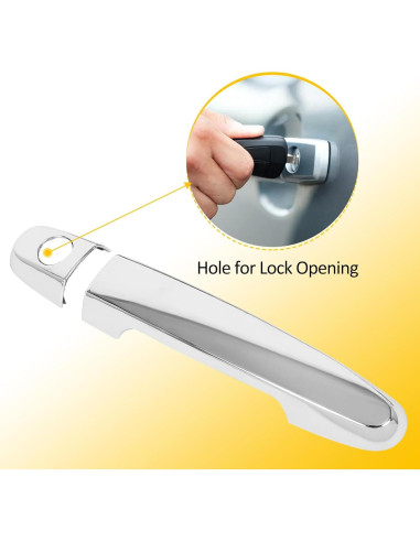 Cubiertas de Manijas de Puerta OCPTY Cromo 4 Piezas para Toyota