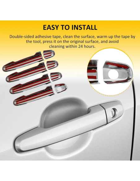 Cubiertas de Manijas de Puerta OCPTY Cromo 4 Piezas para Toyota