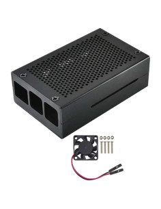 Caja de Aluminio ODS704 con Ventilador para Raspberry Pi 4B
