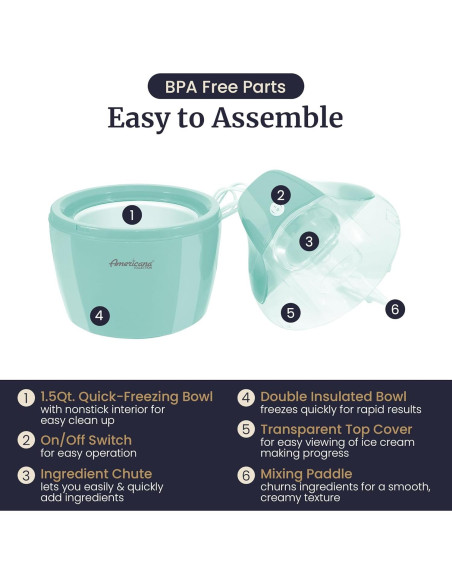 Máquina de Helados Eléctrica Elite Gourmet EIM-1400M 1.5L