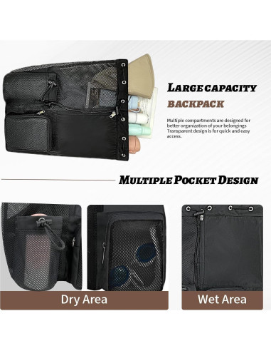 Mochila de Playa YUHAN PRETTY con Bolsillo Húmedo 38x44.9cm