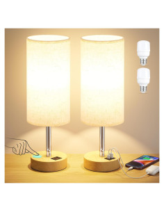 Juego de Lámparas de Mesa Táctiles Dicoool 35.56 cm Regulables