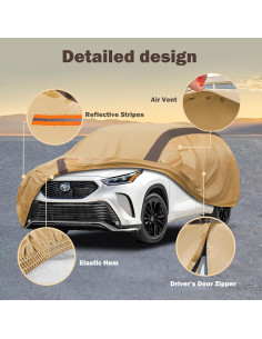 Funda de Coche FSGRICH Impermeable para Toyota Highlander 2007-2024 2