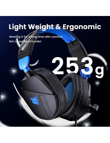 Auriculares Gaming Xuevcn G63 con Micrófono y Luz LED