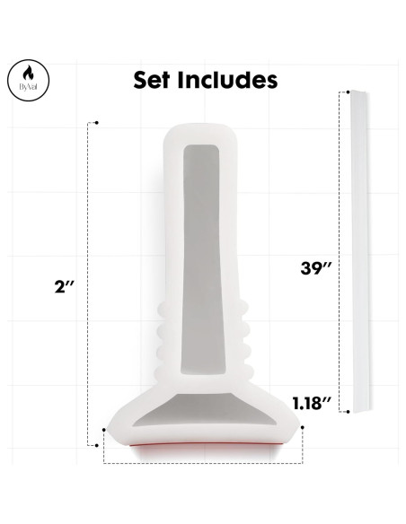 Umbral de Ducha Colapsable ByVal 99 cm - 5 cm Alto - Silicona