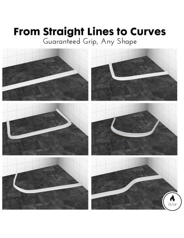 Umbral de Ducha Colapsable ByVal 99 cm - 5 cm Alto - Silicona