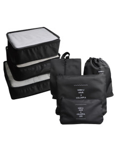Set de 7 Cubos de Empaque Organizador GUIFIER - Negro