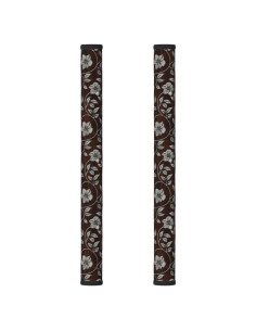 Cubiertas de Manijas de Refrigerador Adovoc Flor Marrón 2 Piezas