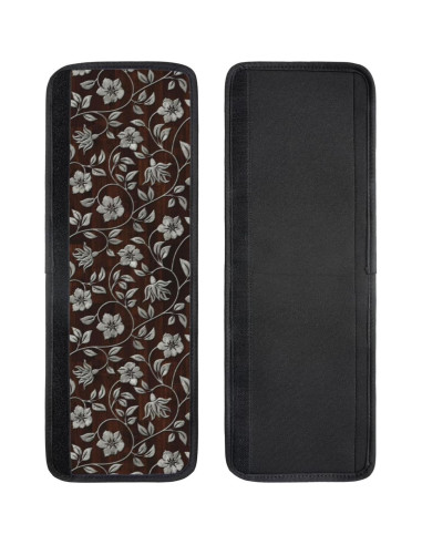 Cubiertas de Manijas de Refrigerador Adovoc Flor Marrón 2 Piezas