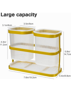 Soporte de Cepillos de Dientes Dorado VACONICO 2 Tazas Montado 2
