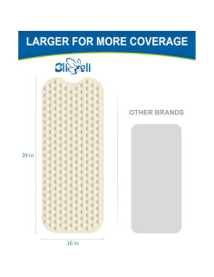 Alfombra de Baño Antideslizante Bligli 99x41cm Beige 2