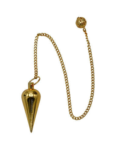 Péndulo de Metal Clásico con Domo Oro 7.62 cm - Radiestesia