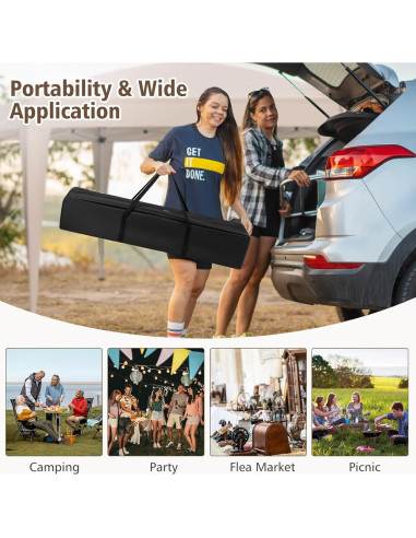 Carpa Plegable Hexagonal Tangkula 3.96x3.51m Caqui