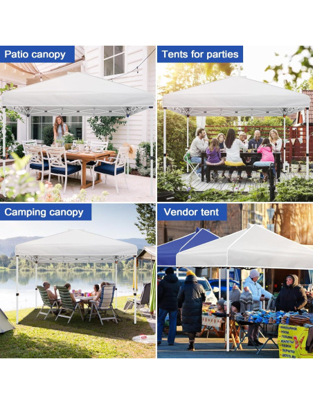 Carpa Plegable TINKLE WELL 3.05m Blanca Impermeable con Paredes Carpa Plegable TINKLE WELL 3.05m Blanca Impermeable con Paredes