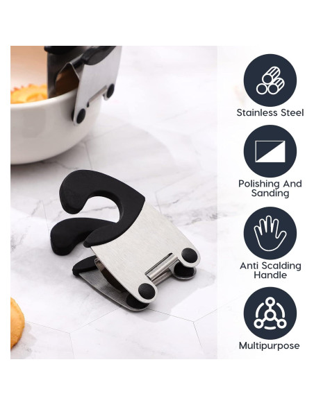 Soporte de Cuchara DOITOOL 2 Piezas Acero Inoxidable Antiescaldante