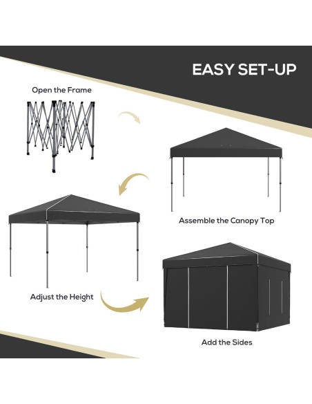 Carpa Plegable 3x3m Havemies con Paredes Laterales y Ventanas