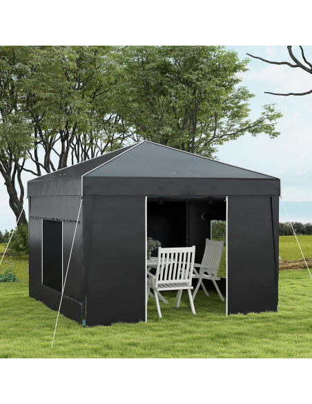 Carpa Plegable 3x3m Havemies con Paredes Laterales y Ventanas