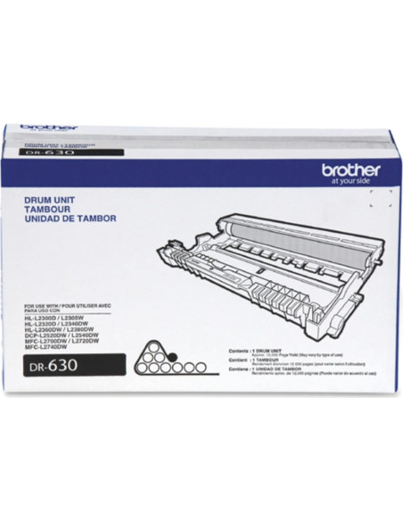 Unidad de Tambor Original Brother DR630 Negra - Rinde 12000 Páginas