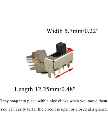 Interruptor Deslizante HAHIYO 0.3A 50V CC Mini 15 Piezas