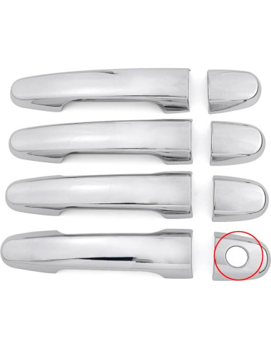 Cubierta de Manija de Puerta Cromo Dakitita para Toyota