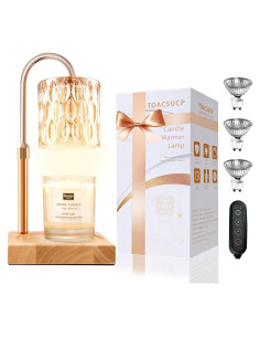 Lámpara Calentadora de Velas TOACSUCP Ámbar Ajustable 3 Bombillas