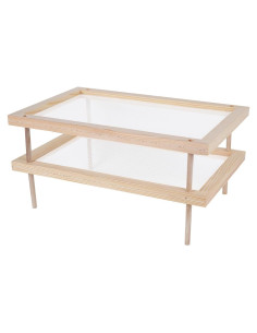 Estante para Secar Hierbas YiePhiot de Madera 2 Capas 39cm