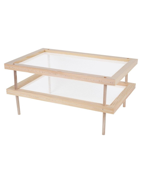 Estante para Secar Hierbas YiePhiot de Madera 2 Capas 39cm