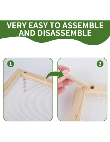 Estante para Secar Hierbas YiePhiot de Madera 2 Capas 39cm