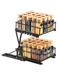 Organizador de Especias Deslizante Lsgddm 2 Niveles Acero Inoxidable