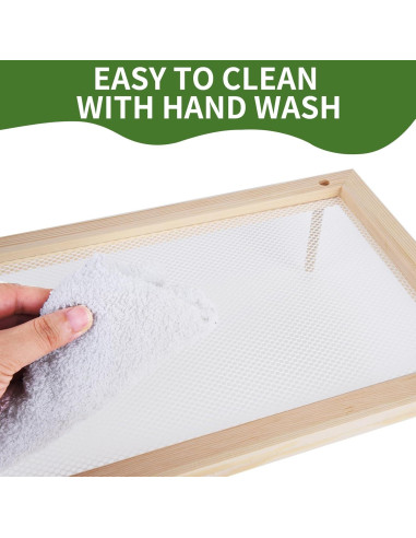 Estante para Secar Hierbas YiePhiot de Madera 2 Capas 39cm