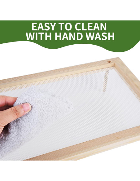 Estante para Secar Hierbas YiePhiot de Madera 2 Capas 39cm