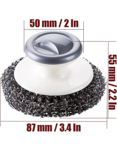 Estropajos de Acero Inoxidable con Mango QPINGH - 2 Pcs 2