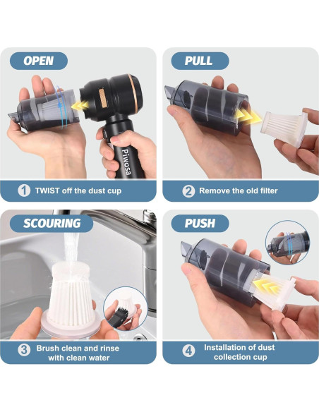 Filtro HEPA Piwosa para Aspiradora 4 en 1 HL-121 - 4 Piezas