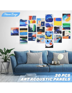 Paquete de 20 Paneles Acústicos AtawLege 101.6x81.3cm Absorbentes 2