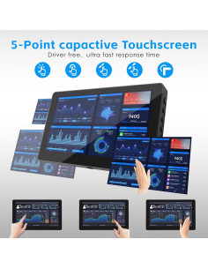 Monitor Portátil Táctil Kalesmart 7" IPS HDMI 1024x600 2