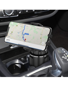 Soporte para Teléfono en Portavasos WixGear Ajustable Negro 2