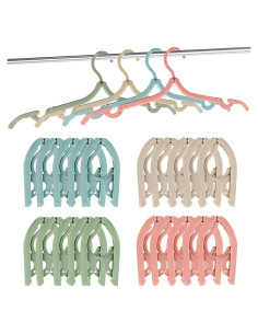 20 Perchas de Viaje Plegables Genérico Multicolor 12.7x7.4cm