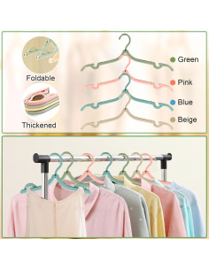 20 Perchas de Viaje Plegables Genérico Multicolor 12.7x7.4cm 2