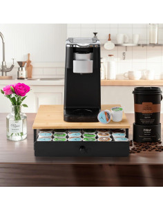 Soporte de Cajón para 36 Cápsulas de Café ROWISE de Bambú 2